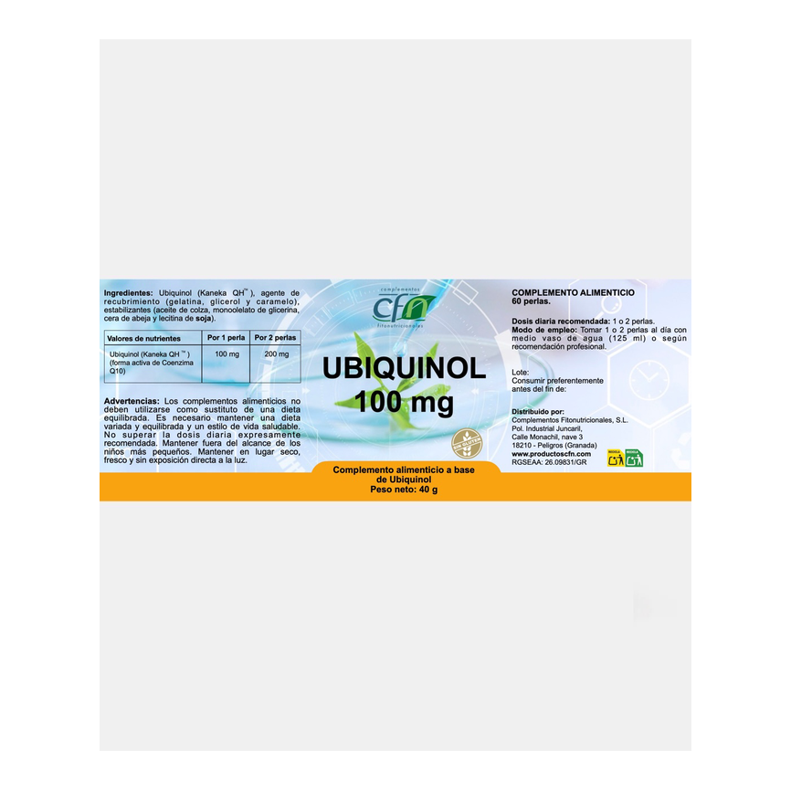 UBIQUINOL KANEKA 100mg 60perlas. CFN