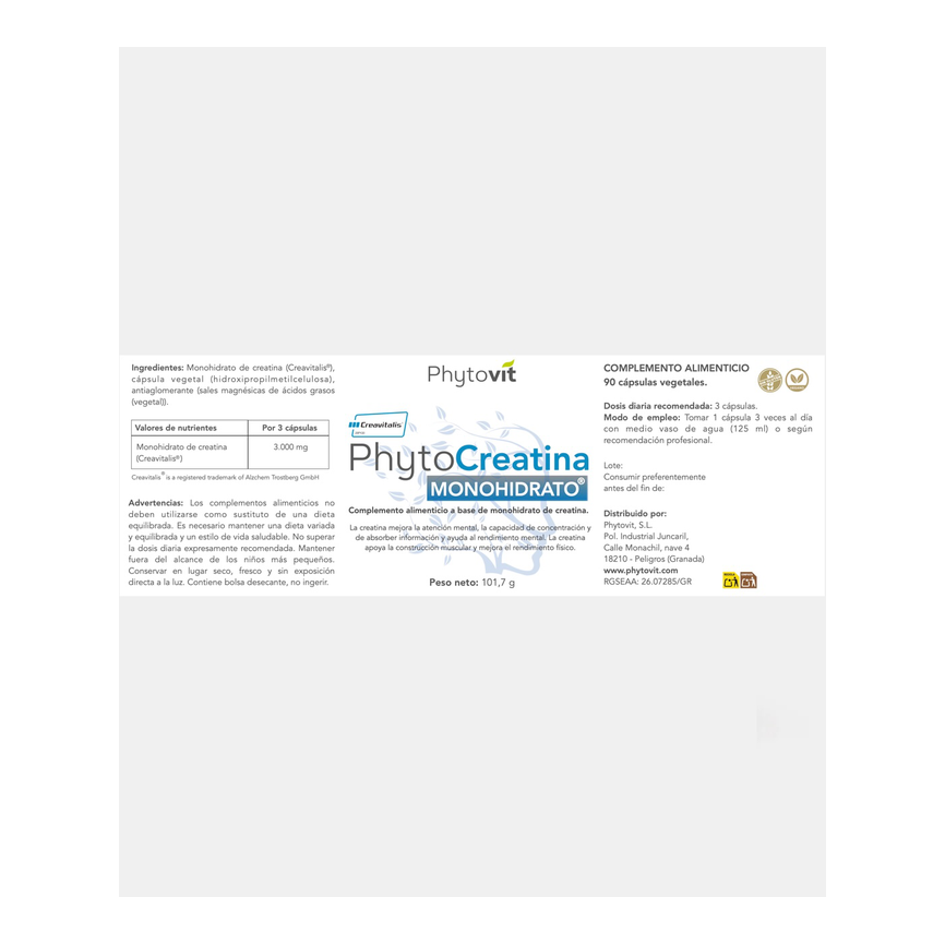 PHYTOCREATINA MONOHIDRATO 90caps. PHYTOVIT