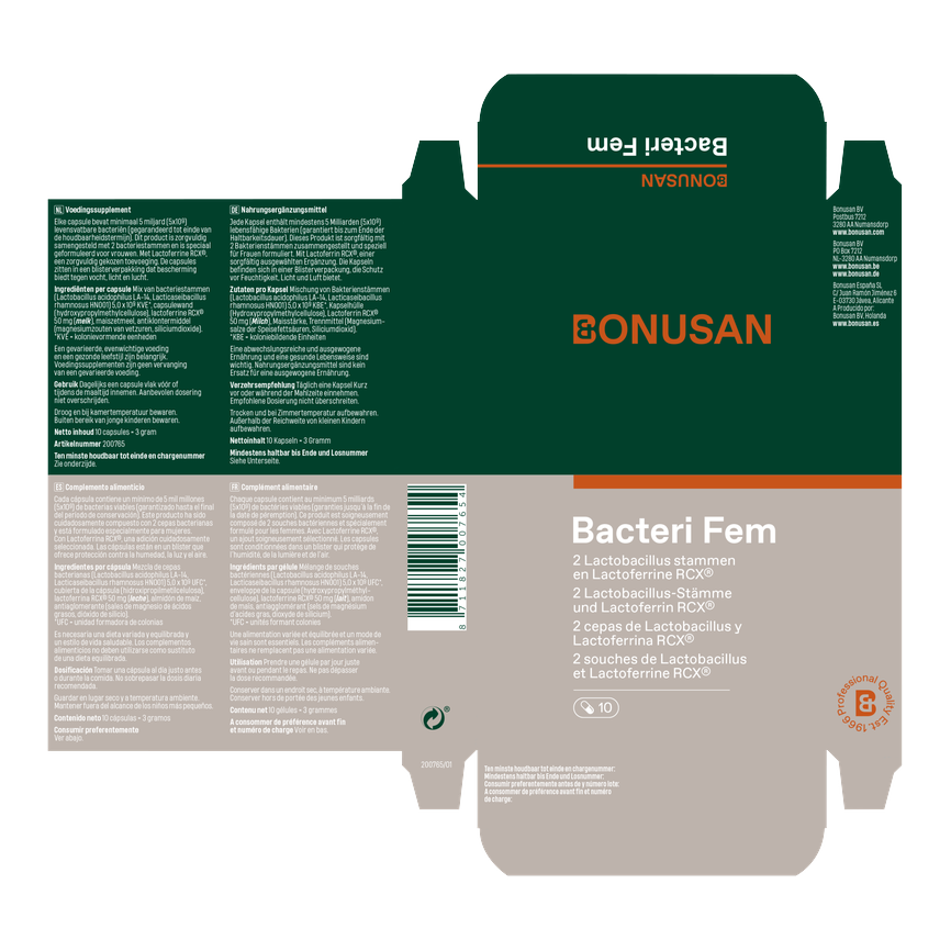 BACTERI FEM 10comprimidos BONUSAN