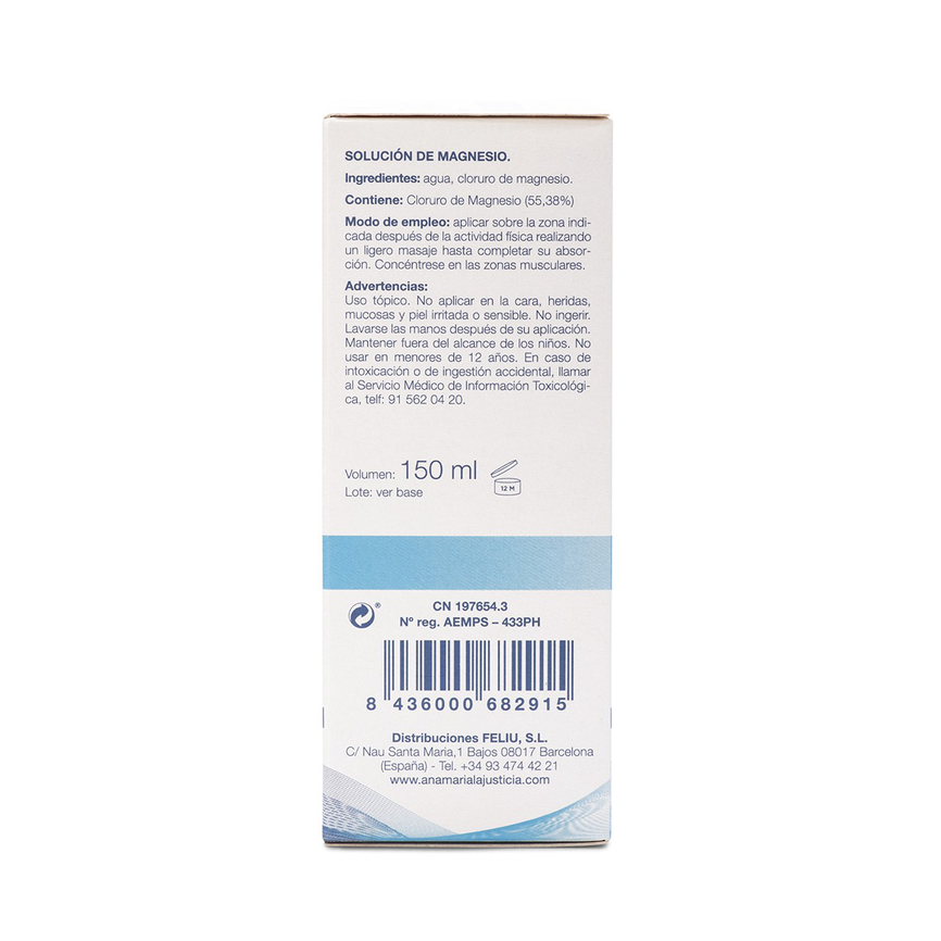 ACEITE MAGNESIO 125ML. ANA MARIA LA JUSTICIA