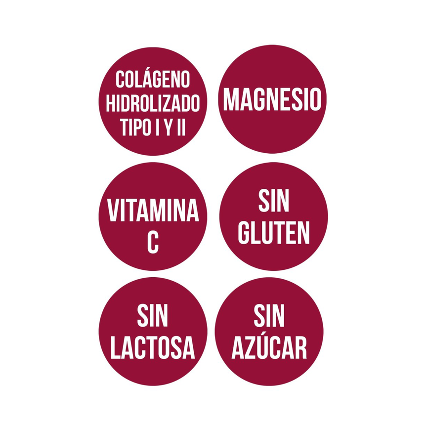 COLAGENO CON MAGNESIO + VIT.C + VIT.B1.B2.B6 Sabor fresa (350 gr) - Polvo AMLSPORT