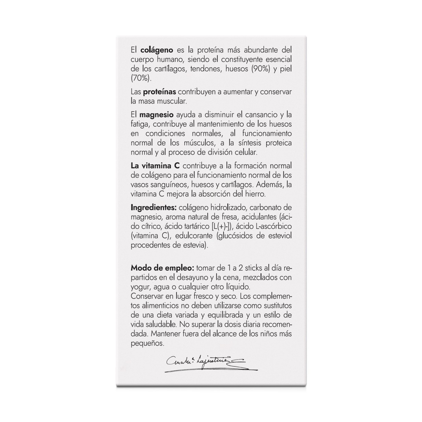 COLAGENO CON MAGNESIO + VIT.C + VIT.B1.B2.B6 Sabor fresa (350 gr) - Polvo AMLSPORT