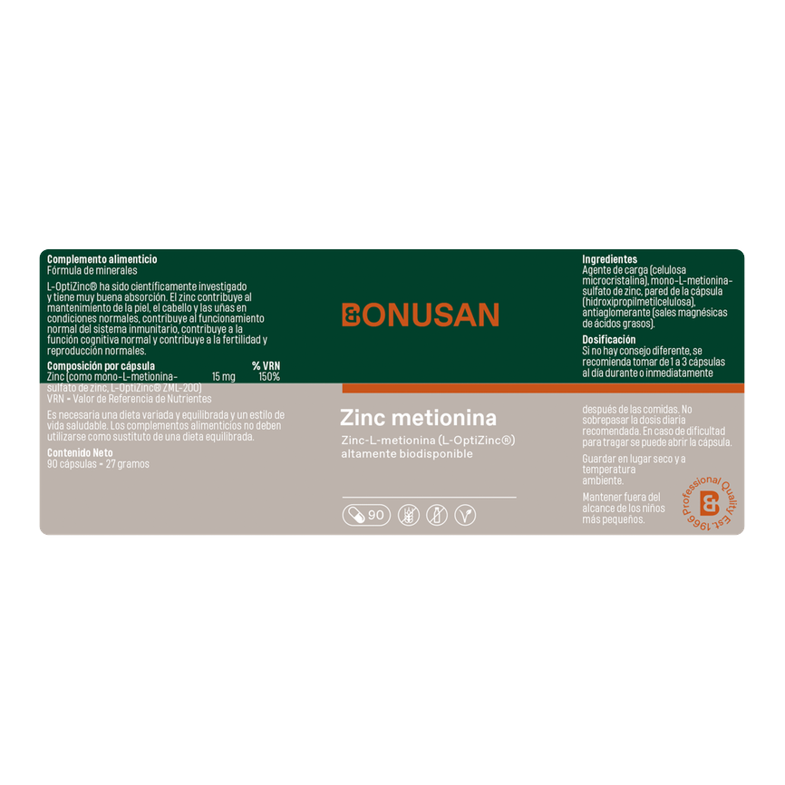 ZINC METIONINA 90compr. BONUSAN