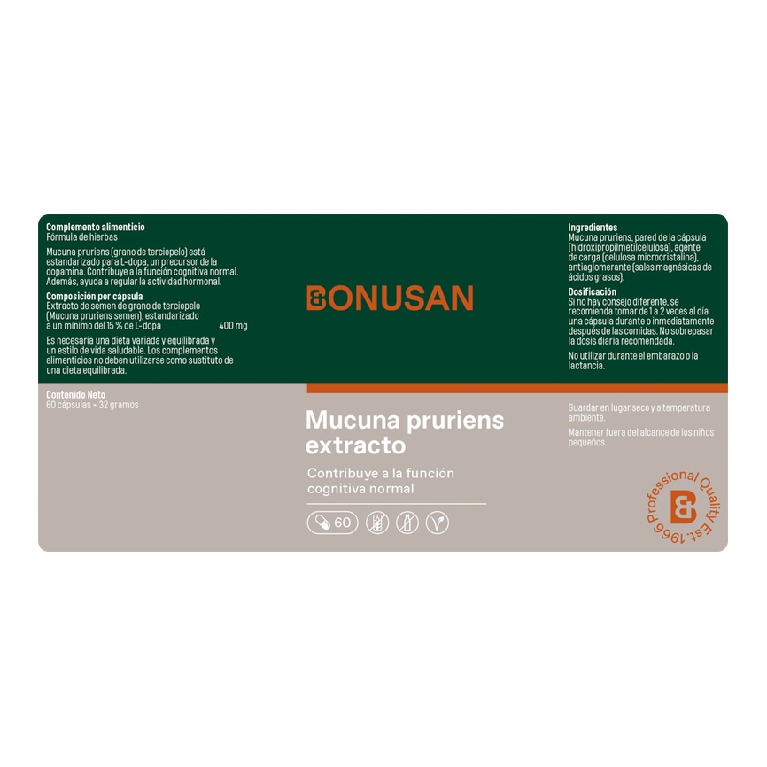 MUCUNA PRURIENS 60vcap. BONUSAN