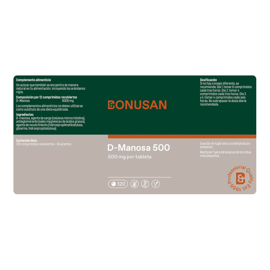 D-MANOSA 500mg. 120compr. BONUSAN