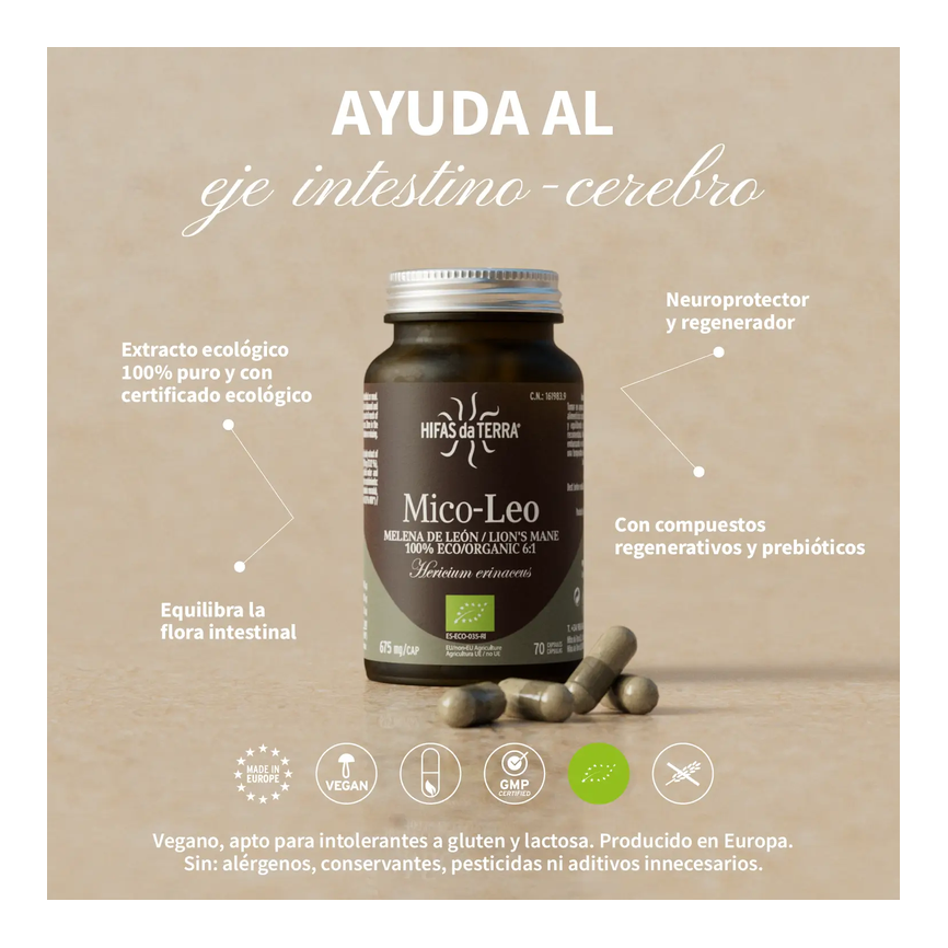 MICO LEO (melena de leon) bote 70cap. HIFAS DA TERRA
