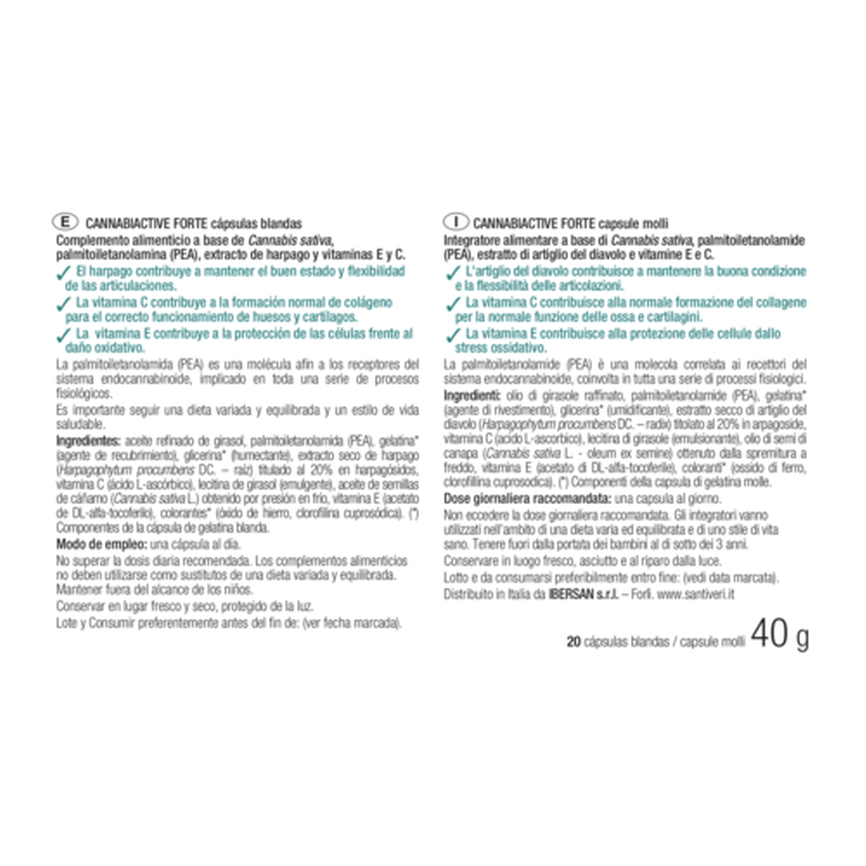 CANNABIACTIVE FORTE 20caps. SANTIVERI