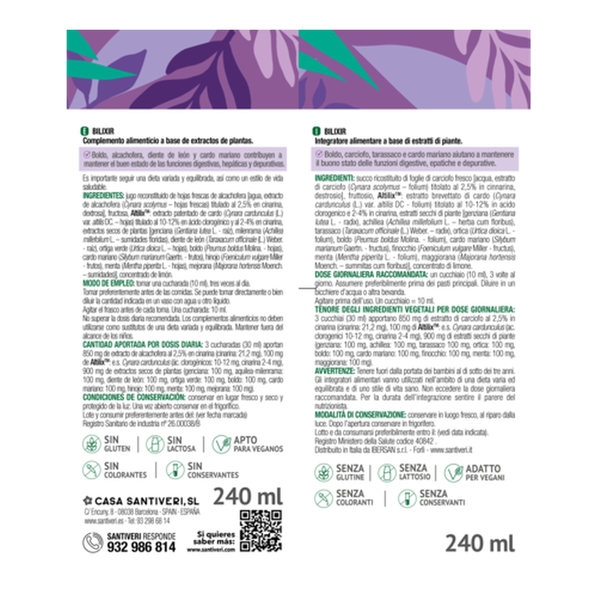 BILIXIR JARABE 240ml. SANTIVERI