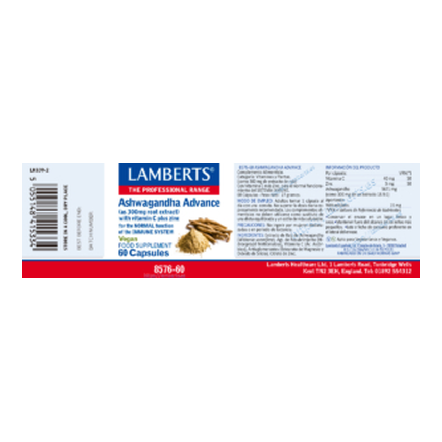 ASHWAGANDHA 6000mg. 60cáps. LAMBERTS