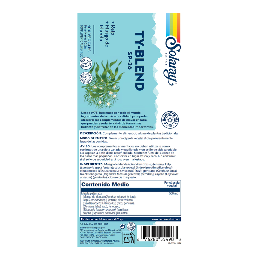 TY BLEND 100cap. SOLARAY
