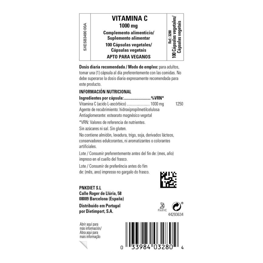 VITAMINA C 1000mg 100vegicaps. SOLGAR