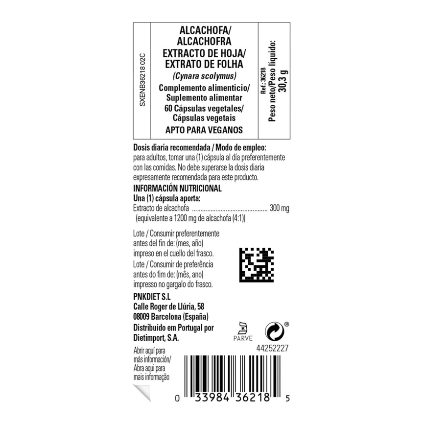 ALCACHOFA extracto de hoja 60vcaps. SOLGAR
