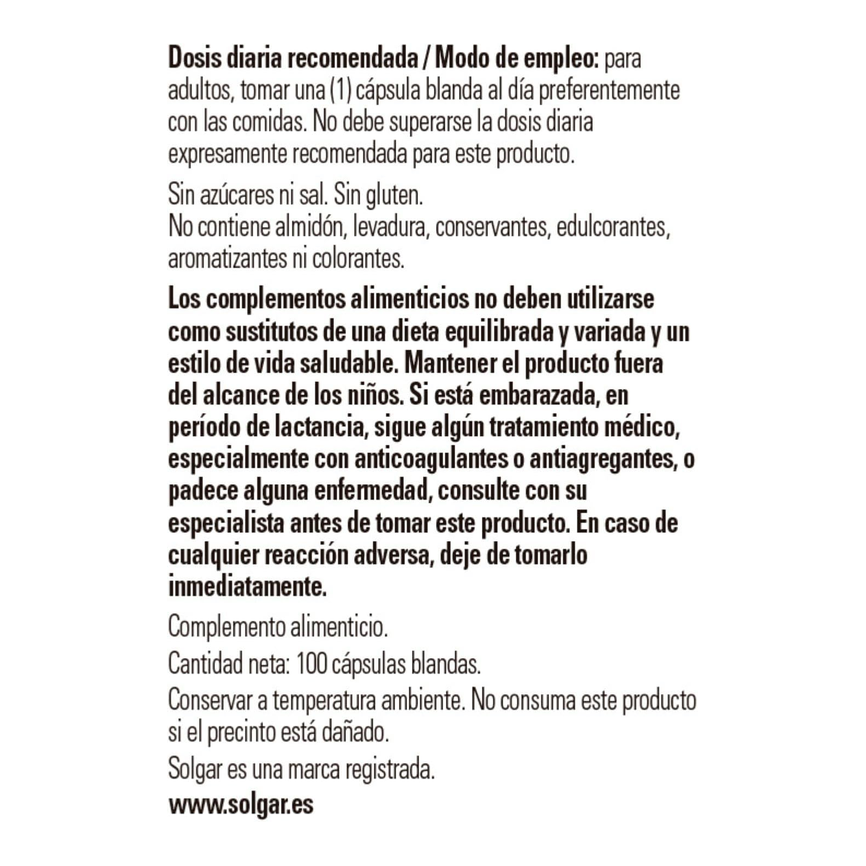 ACEITE DE AJO EN PERLAS 100perlas. SOLGAR