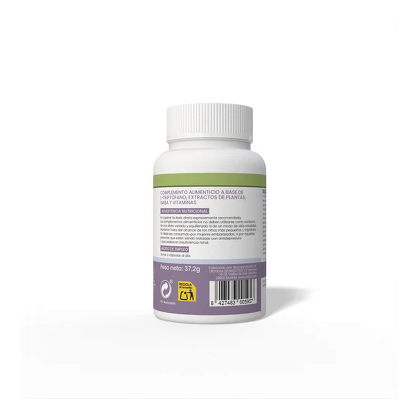 5HTP + B6 + BIOTINA + Mg + GABA + RHODIOLA 60 cápsulas vegetales de 620mg. SOLTYA