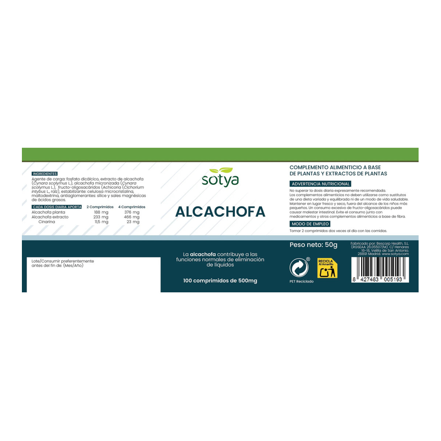 ALCACHOFA 100comp. SOTYA