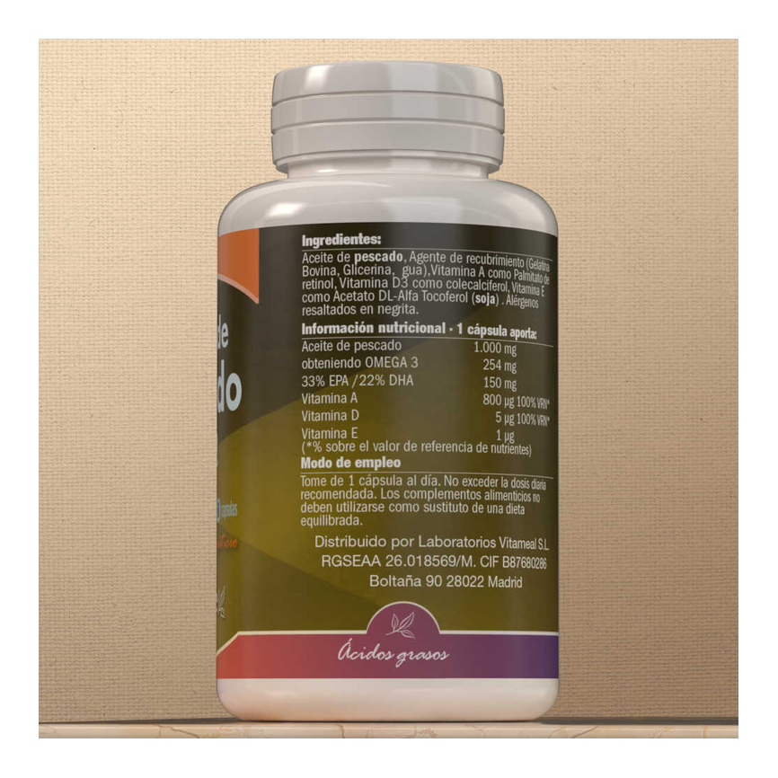 ACEITE de PESCADO 33/22 1000mg. 120caps.