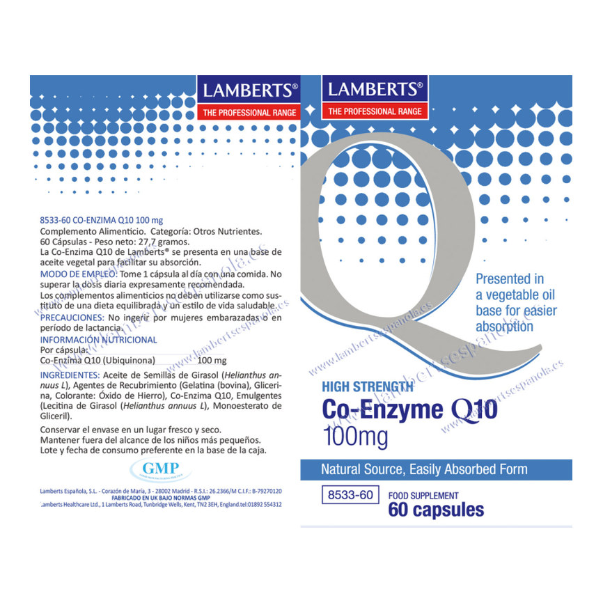 COENZIMA Q10 100mg. 60cap. LAMBERTS