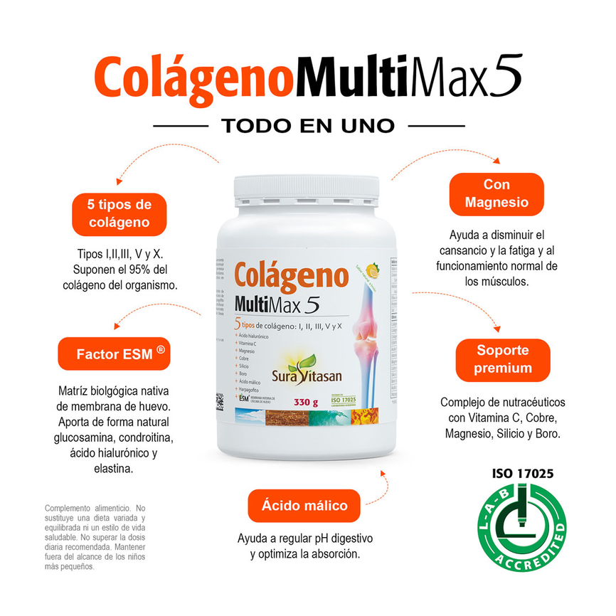 COLAGENO MULTIMAX 5 330gr. SURA VITASAN