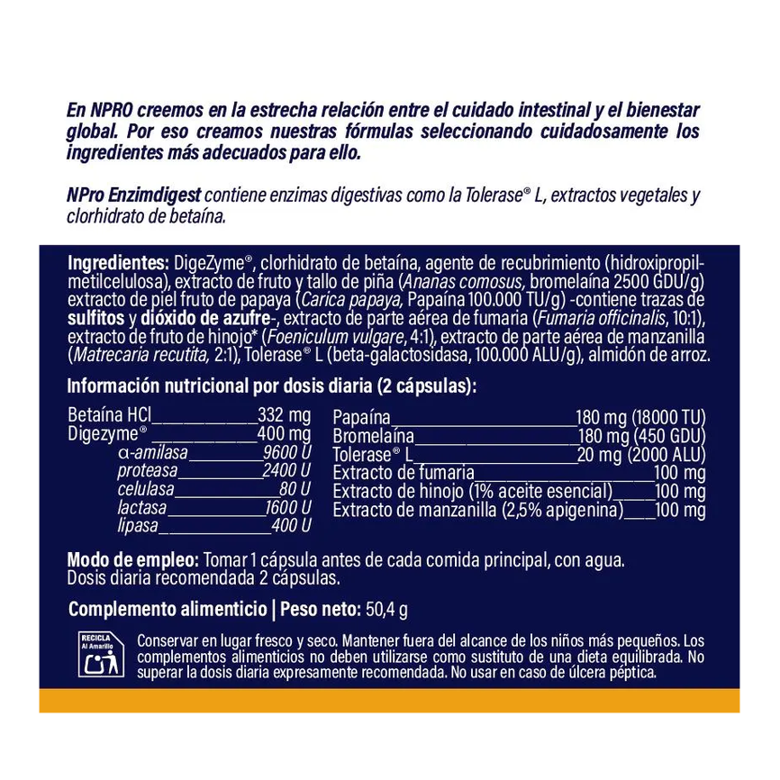 ENZIMDIGEST 60cap. NPRO