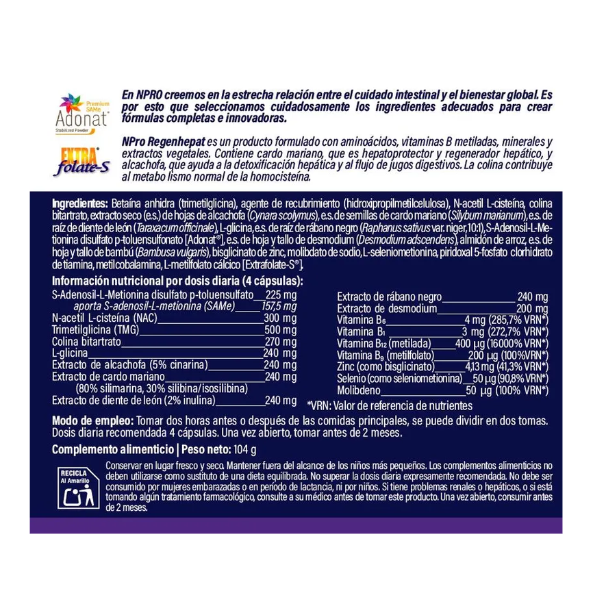 REGENHEPAT 120cap. NPRO