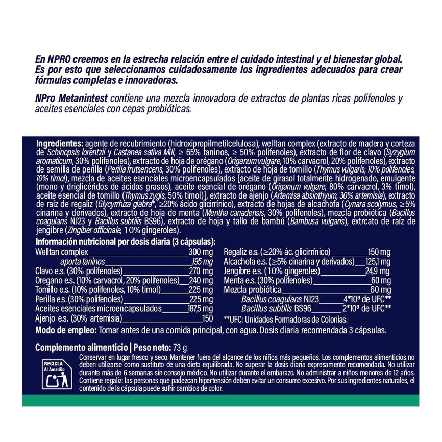 METANINTEST 90cap. NPRO