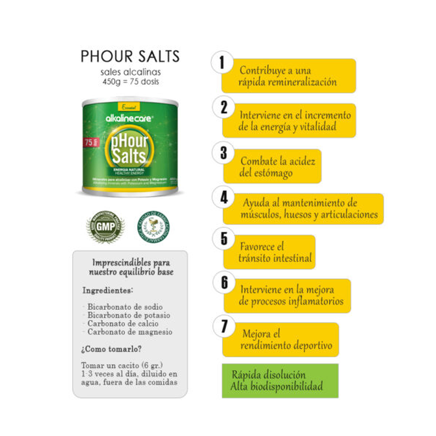 PHOUR SALTS bote 450gr. ALKALINE CARE