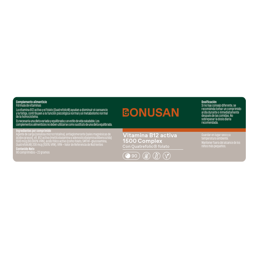 VITAMINA B12 ACTIVA1500 COMPLEX. BONUSAN