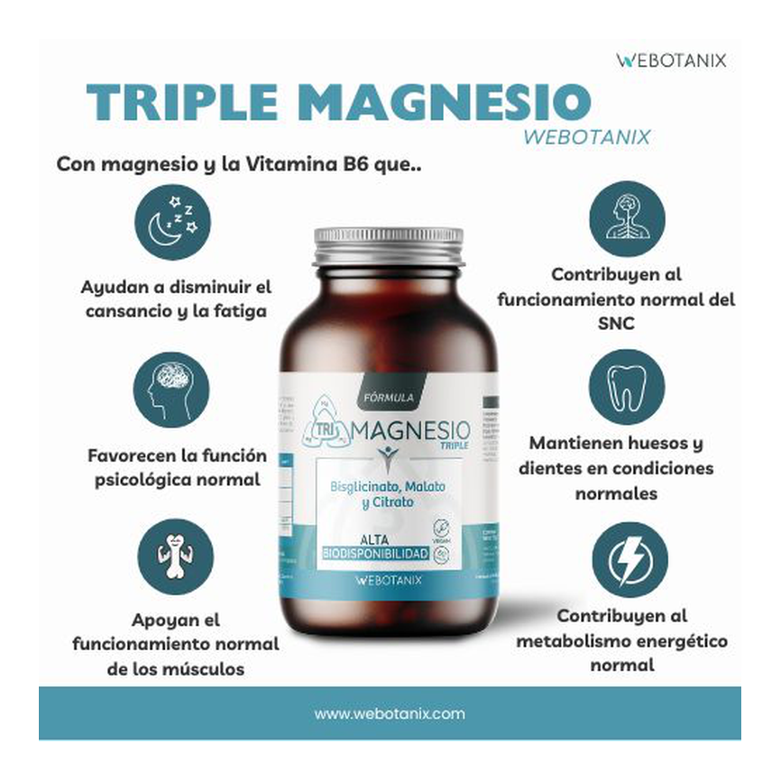 TRIPLE MAGNESIO FORMULA 60caps. WEBOTANIX