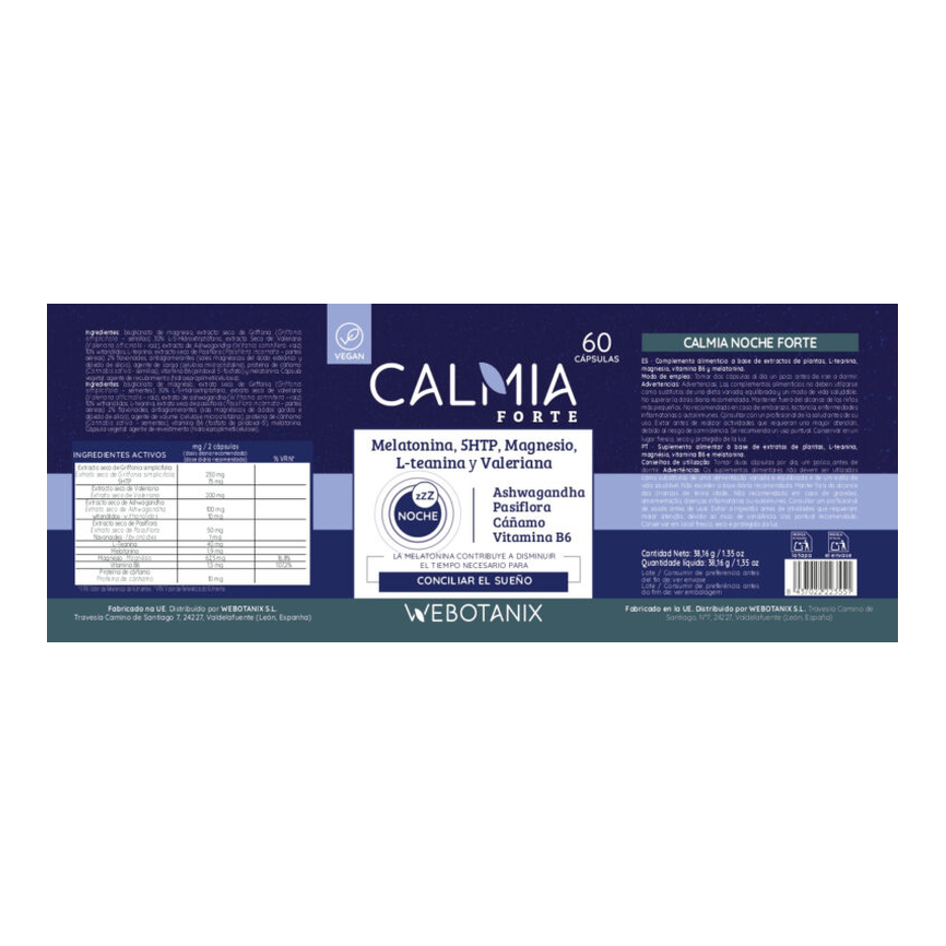 CALMIA FORTE NOCHE 60caps. WEBOTANIX